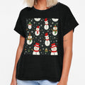 Contemporary Colorful Snowman Pattern With Holiday Snowflakes by DEC02