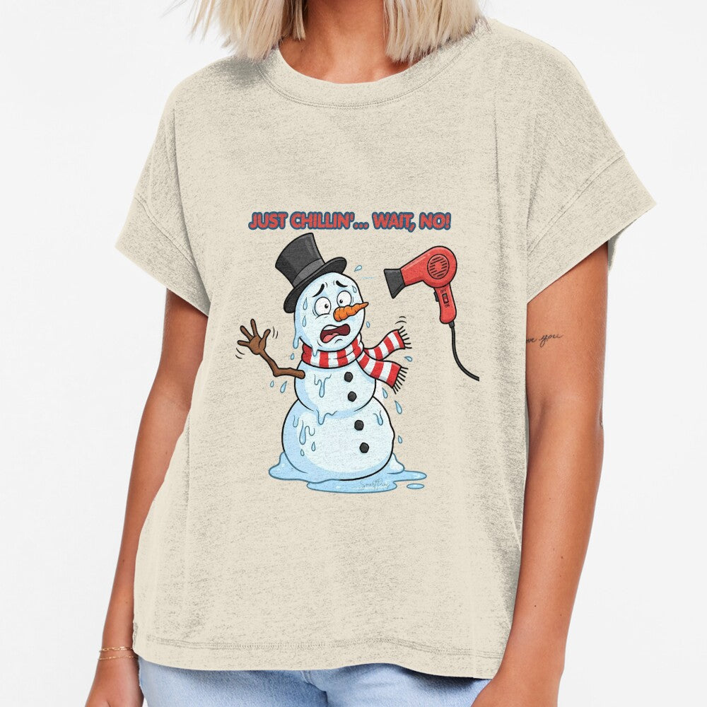 Just Chillin Wait No Funny Melting Snowman by SmartPuns