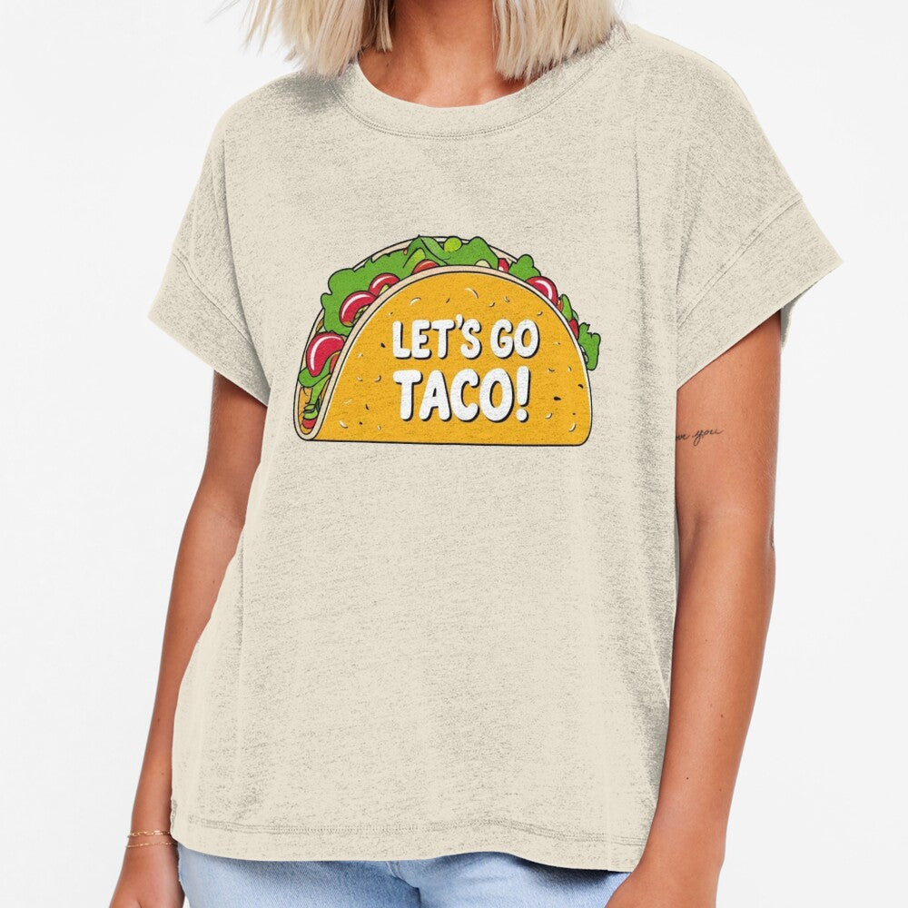 Let’s Go Taco – Funny Taco Cartoon with Food Pun – Kawaii Mexican Food Art by Dokak Shop