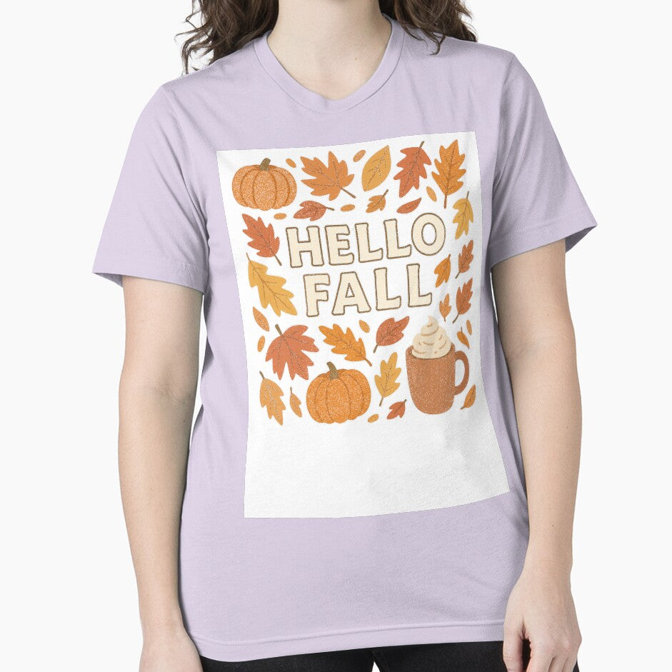 Hello Fall Pumpkins and Leaves Design by Njkfla