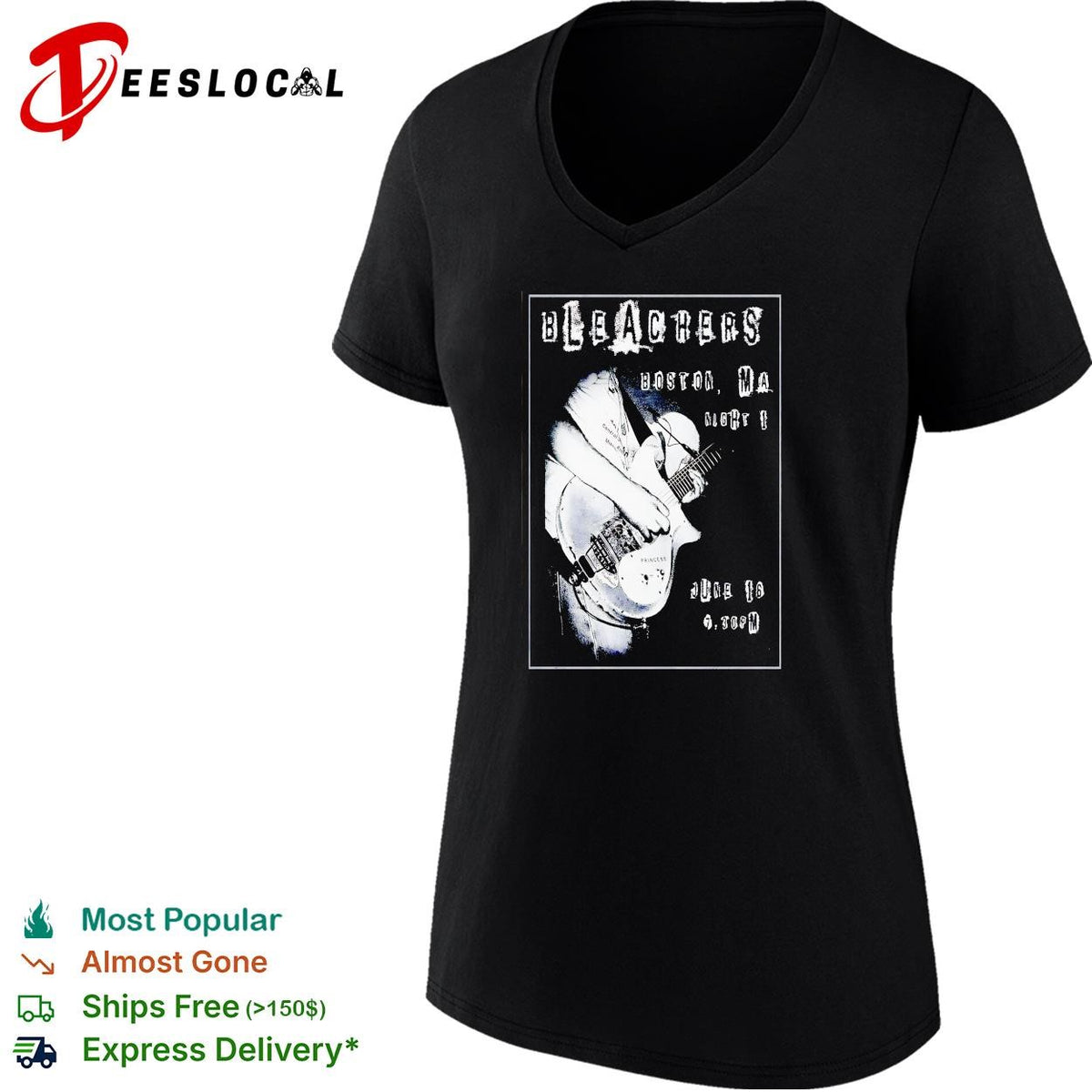 Bleachers Boston MA night 1 June 16 9 30pm Jack Antonoff guitar concert tour poster shirt