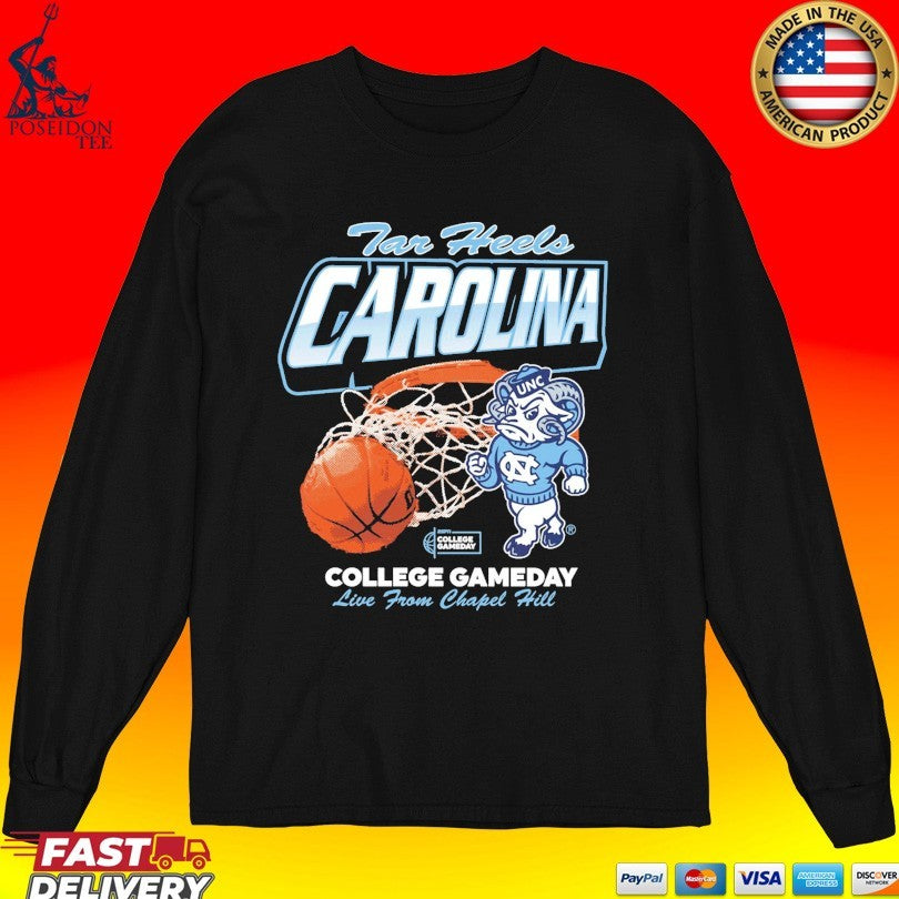Tar Heels Carolina College Gameday Live From Chapel Hill T-shirt
