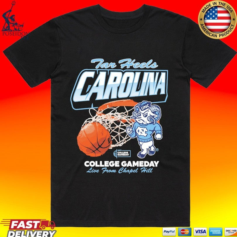 Tar Heels Carolina College Gameday Live From Chapel Hill T-shirt