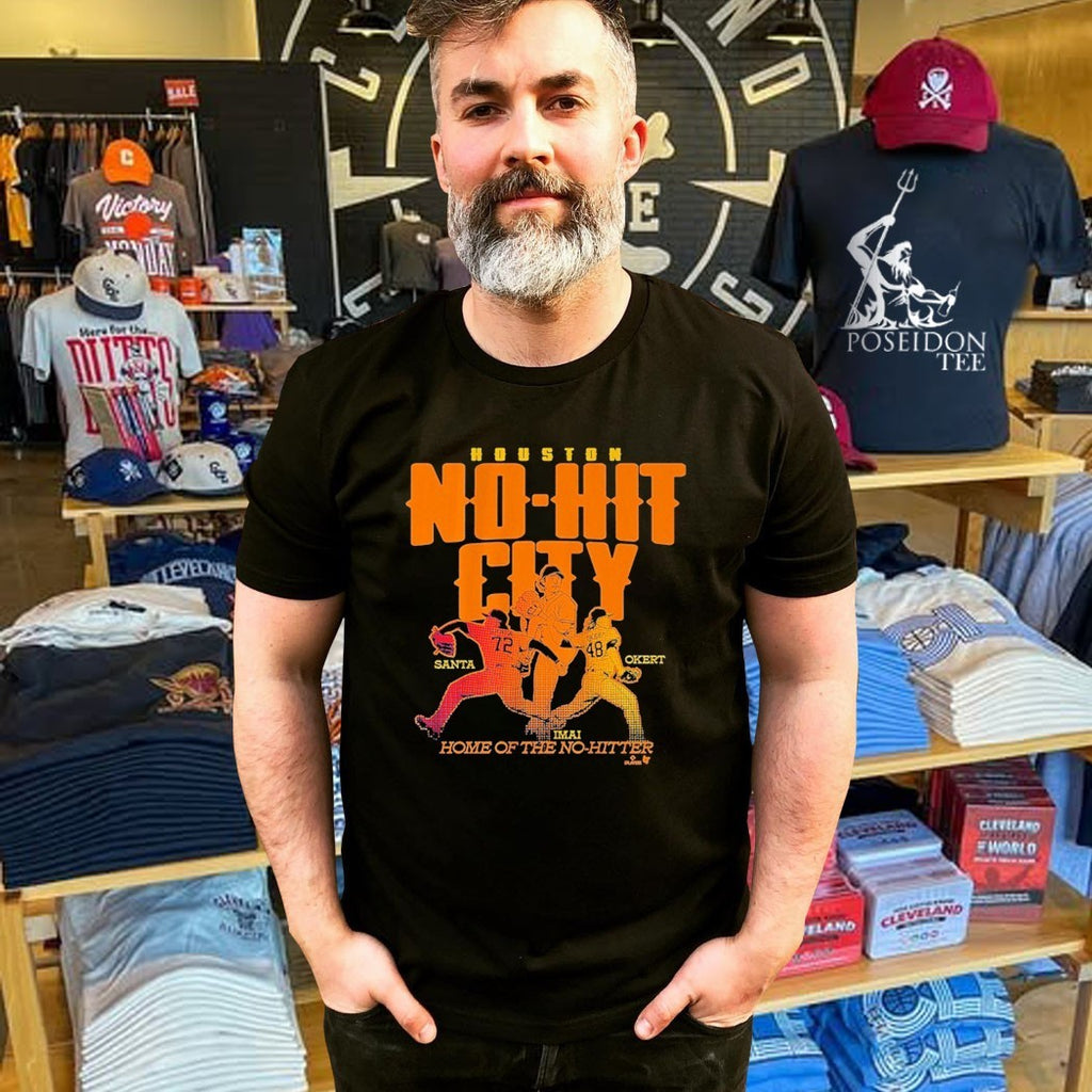 Tatsuya Imai, Steven Okert, & Alimber Santa Houston No-no City Home Of The No Hitter T-shirt