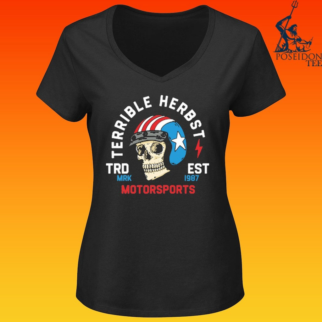 Terrible Herbst Motorsports American Est 1987 Skull T-shirt