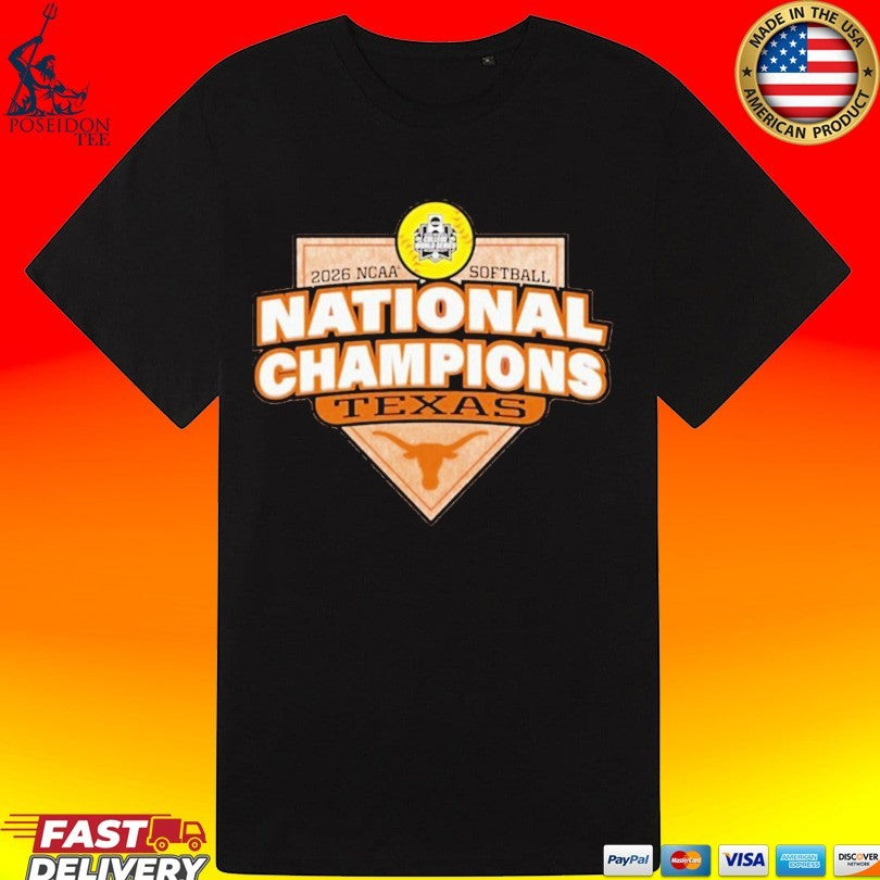 Texas Longhorns 2026 Softball National Champs Plate T-shirt