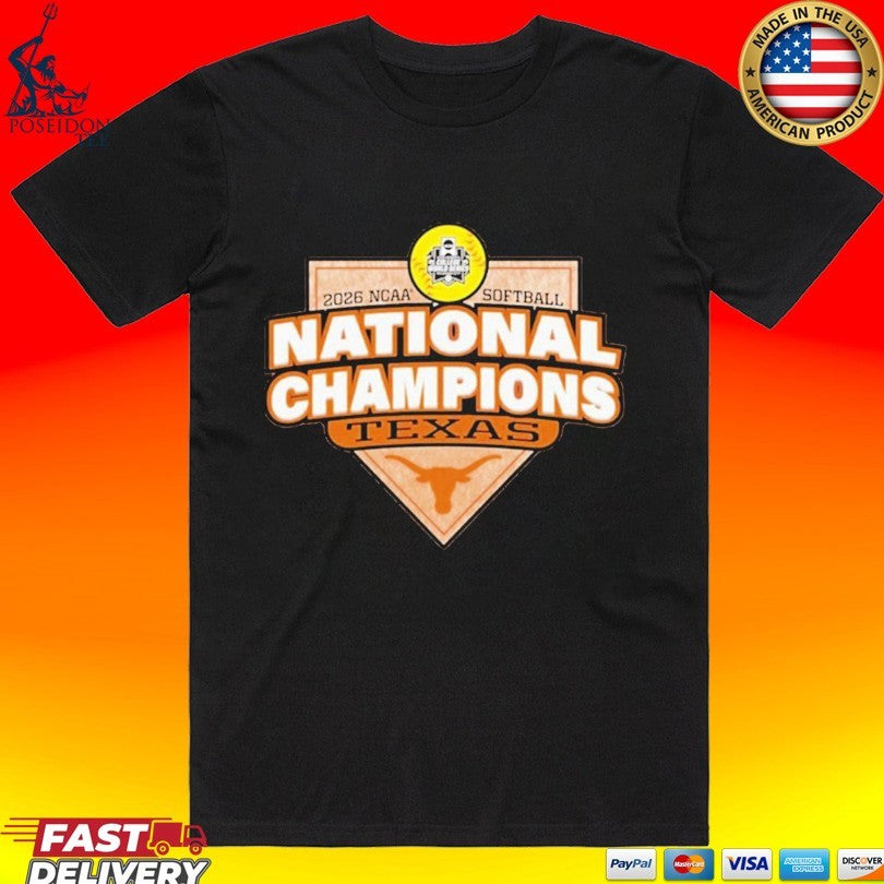 Texas Longhorns 2026 Softball National Champs Plate T-shirt