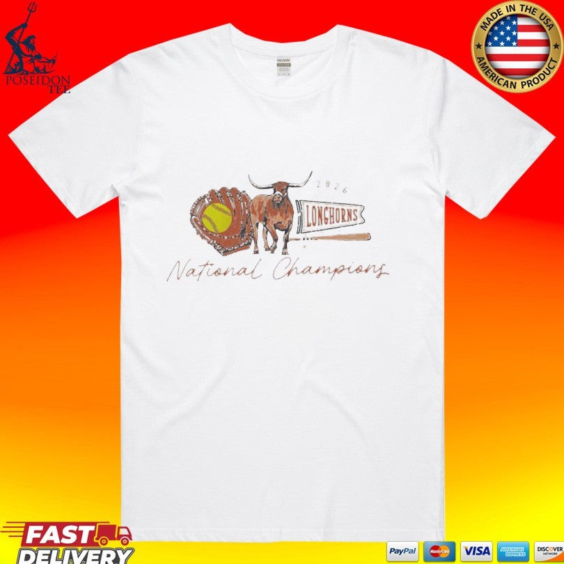 Texas Longhorns Ncaa Softball Women’s College World Series Champions 2026 T-shirt