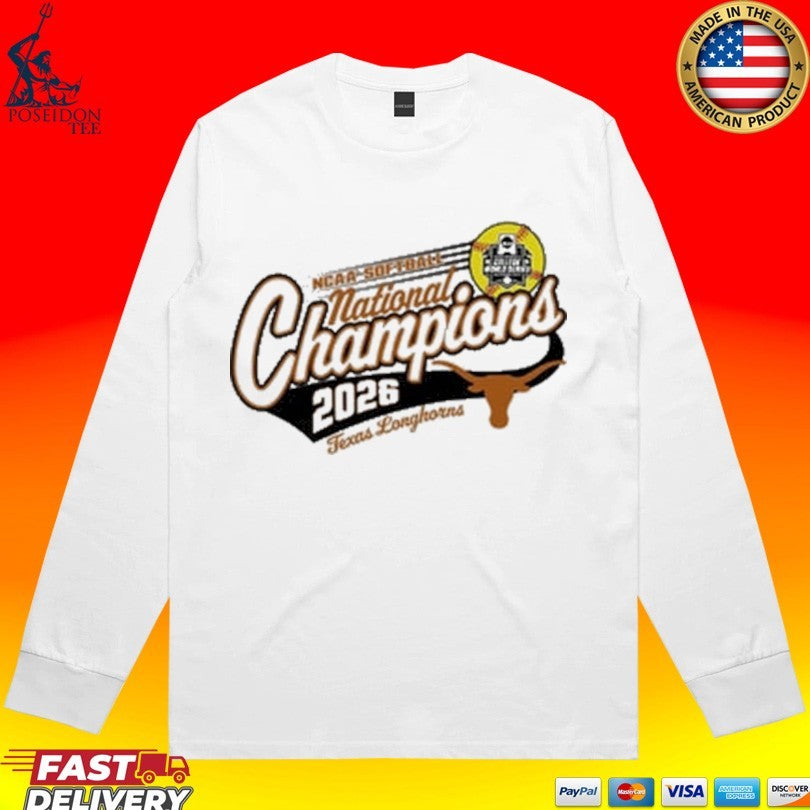 Texas Longhorns Women’s 2026 Softball National Champs T-shirt