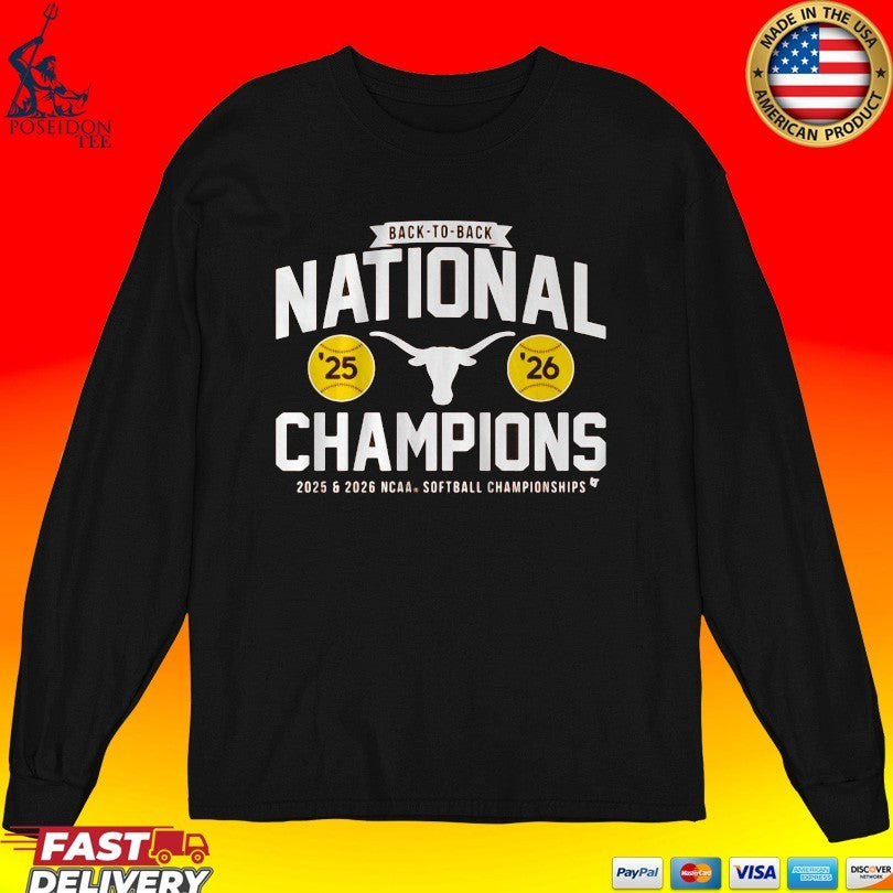 Texas Softball Back-to-back NCAA Champions Classic T-shirt