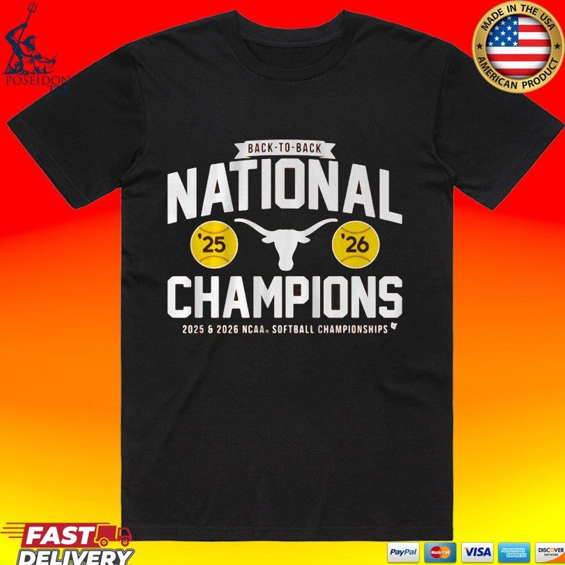 Texas Softball Back-to-back NCAA Champions Classic T-shirt