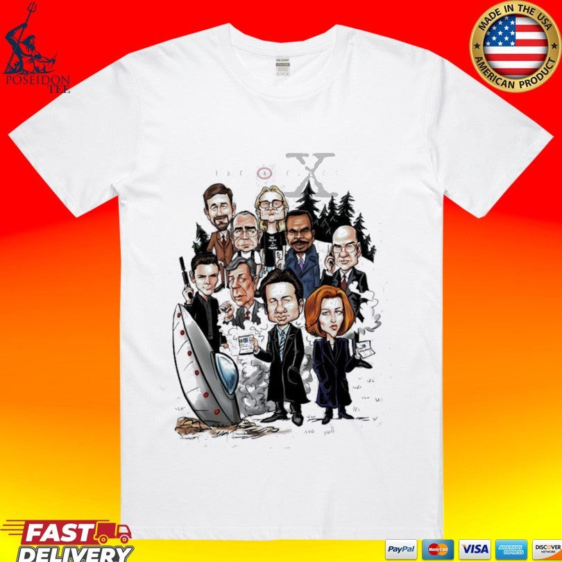 The X-files Characters Caricature T-shirt