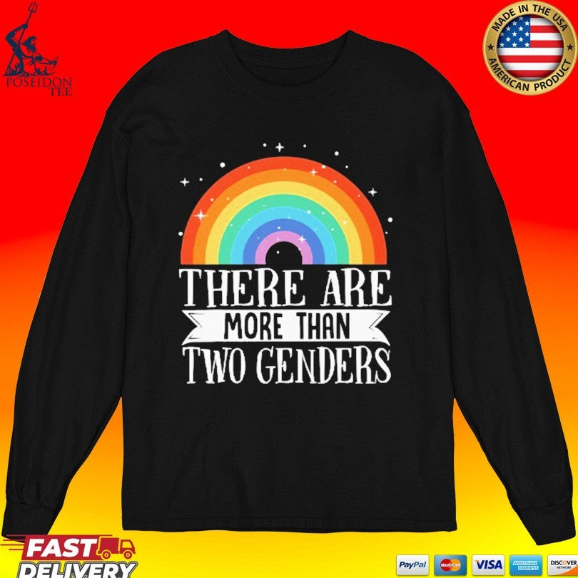 There Are More Than Two Genders Rainbow Pride T-shirt