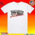 Thin Lizzy The Drink Will Flow Logo Natural T-shirt