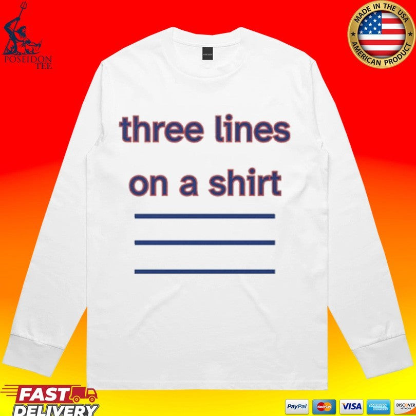 Three Lines On A T-shirt England Football T-shirt