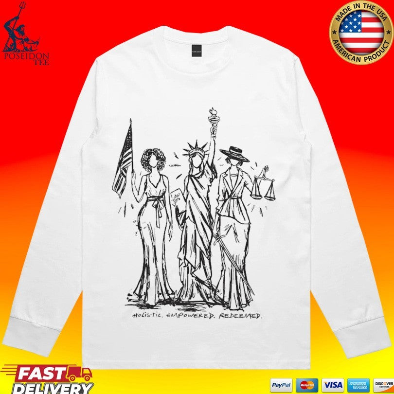 Tpusa Women Of Liberty Holistic Empowered Redeemed T-shirt
