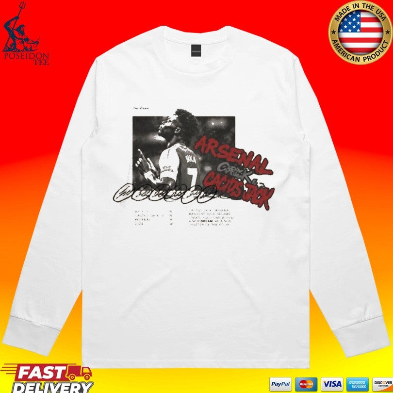 Travis Scott X Arsenal Cactus Jack Bukayo Saka T-shirt
