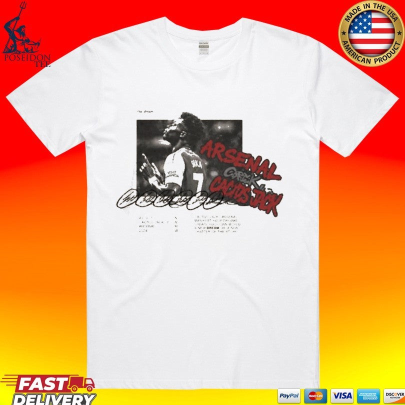 Travis Scott X Arsenal Cactus Jack Bukayo Saka T-shirt