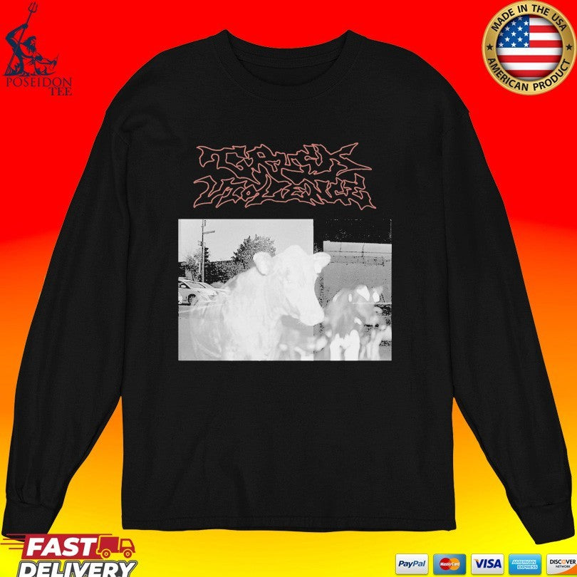 Truck Violence Cow T-shirt