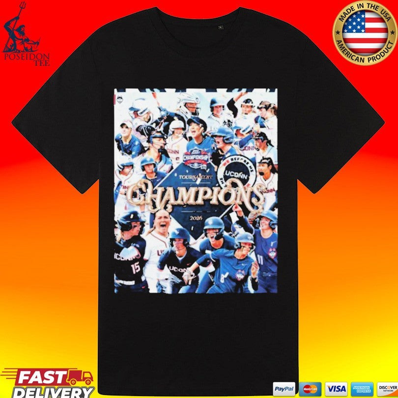 Uconn Huskies 2026 Big East Softball Tournament Champions T-shirt