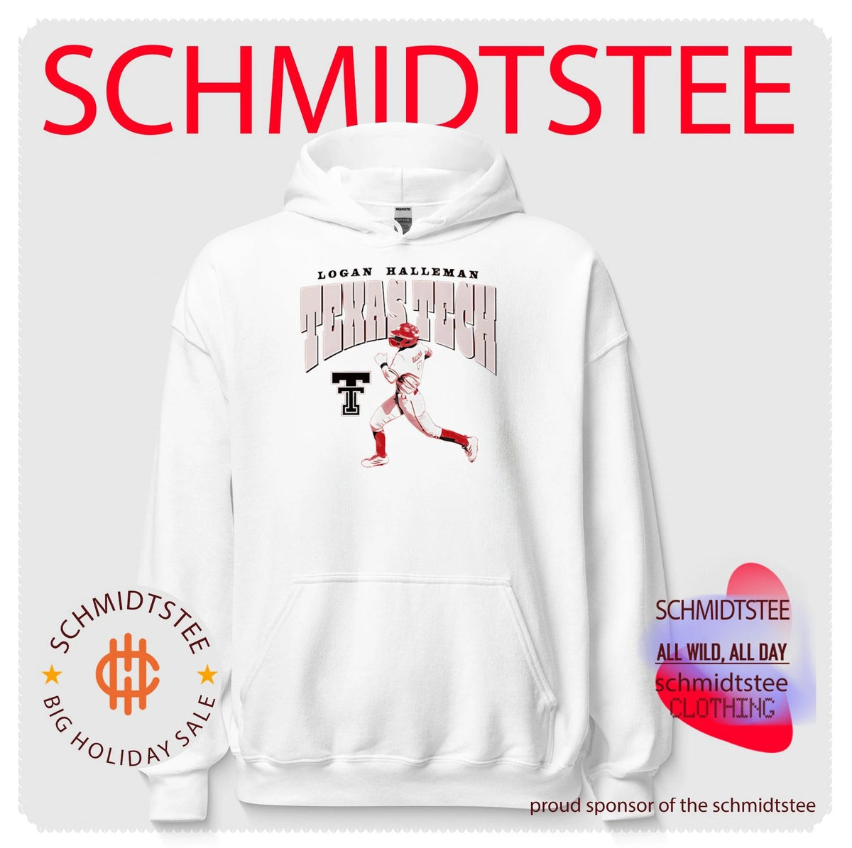 Texas Tech Logan Halleman running pose shirt