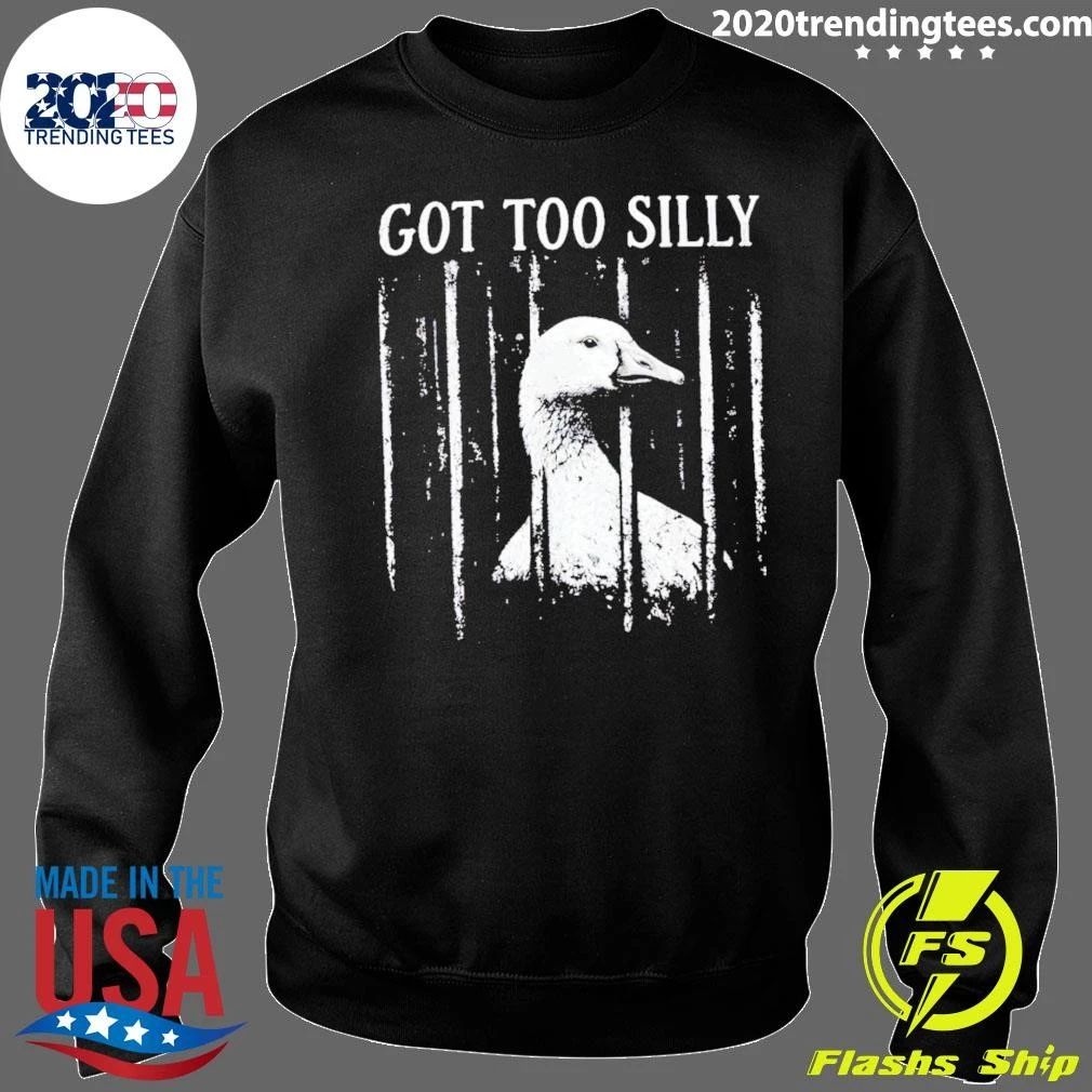 Goose Behind Bars Imprisoned For Its Got Too Silly Antics On A Comfortable Shirt