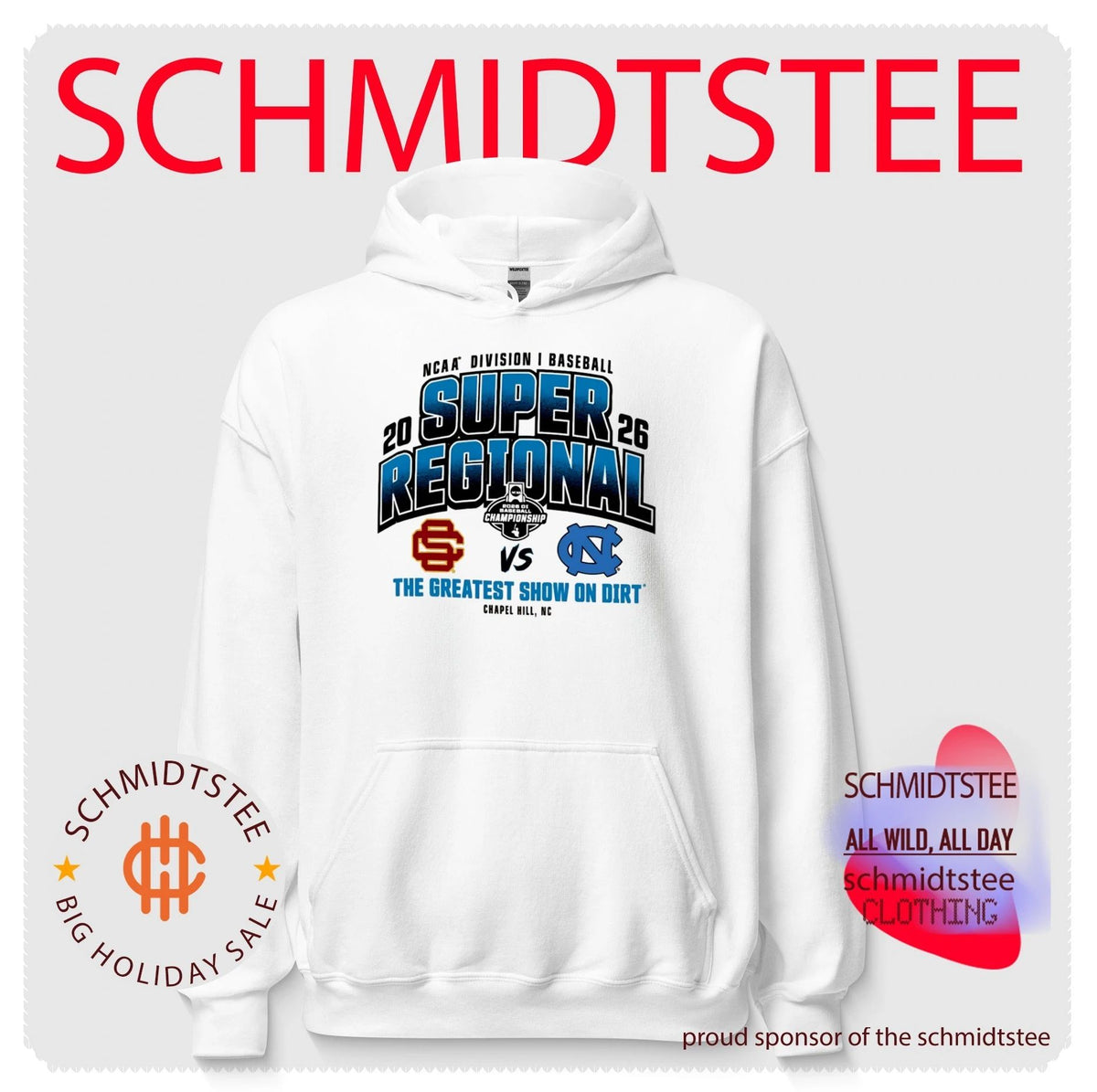 South Carolina Gamecocks vs North Carolina Tar Heels 2026 NCAA Baseball Super Regional The Greatest Show on Dirt shirt