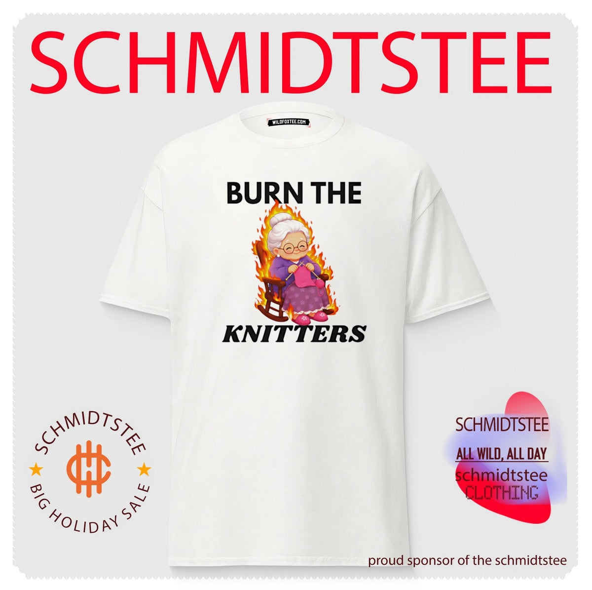 Burn the Knitters knitting funny grandma shirt