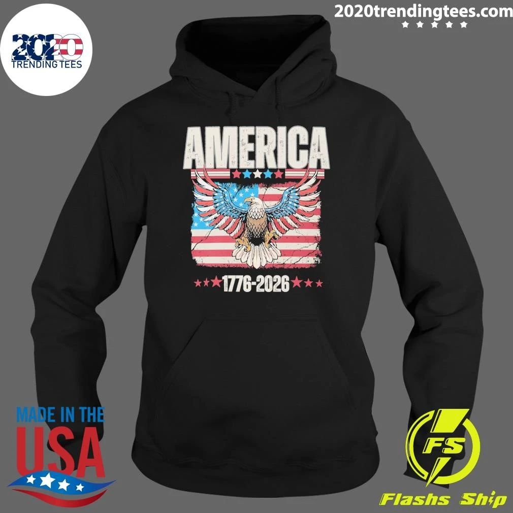 America 1776-2026 Patriotic Eagle USA 250th Anniversary Tee Shirt