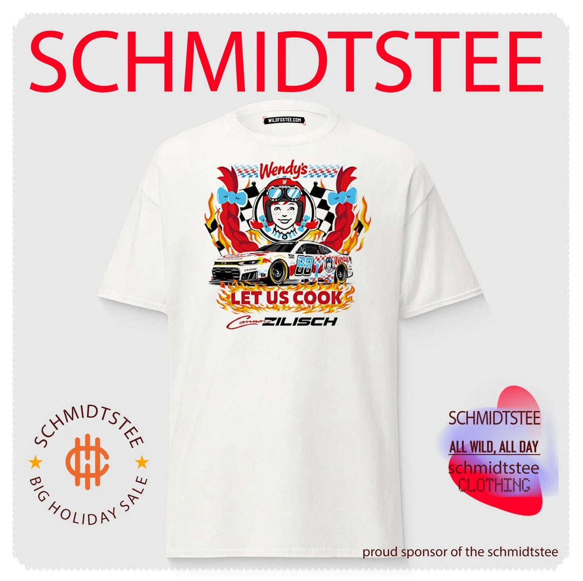 Connor Zilisch x Wendy’s Let us cook race car shirt