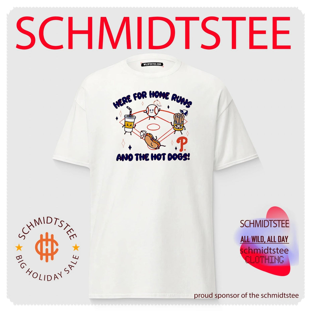 Philadelphia Phillies Snack here for home runs and the hot dogs shirt
