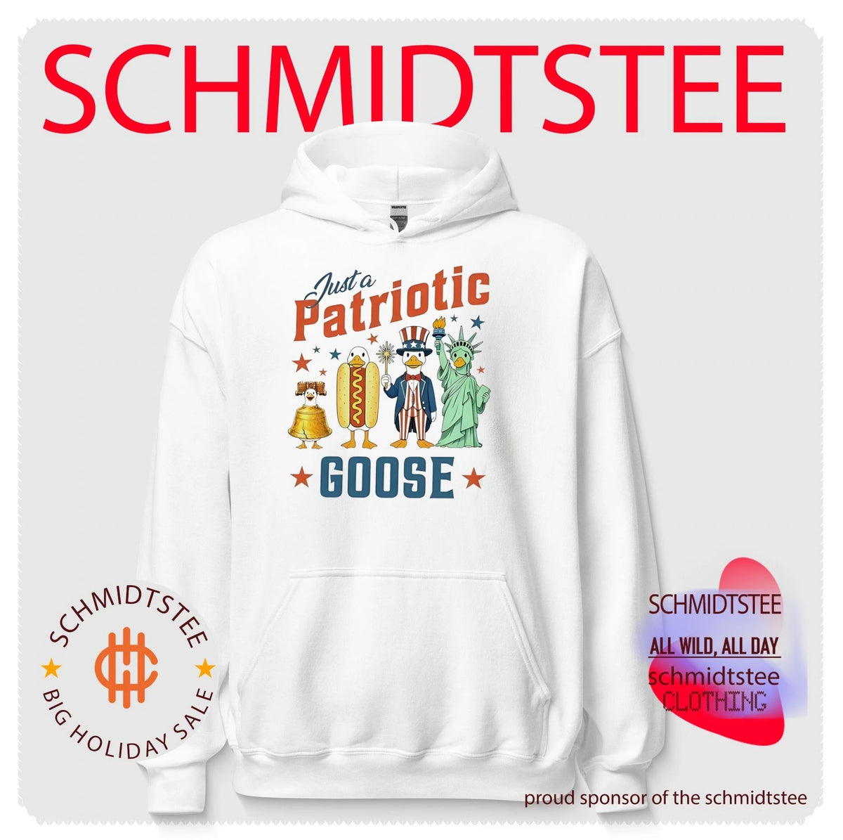 Just a patriotic goose graphic shirt