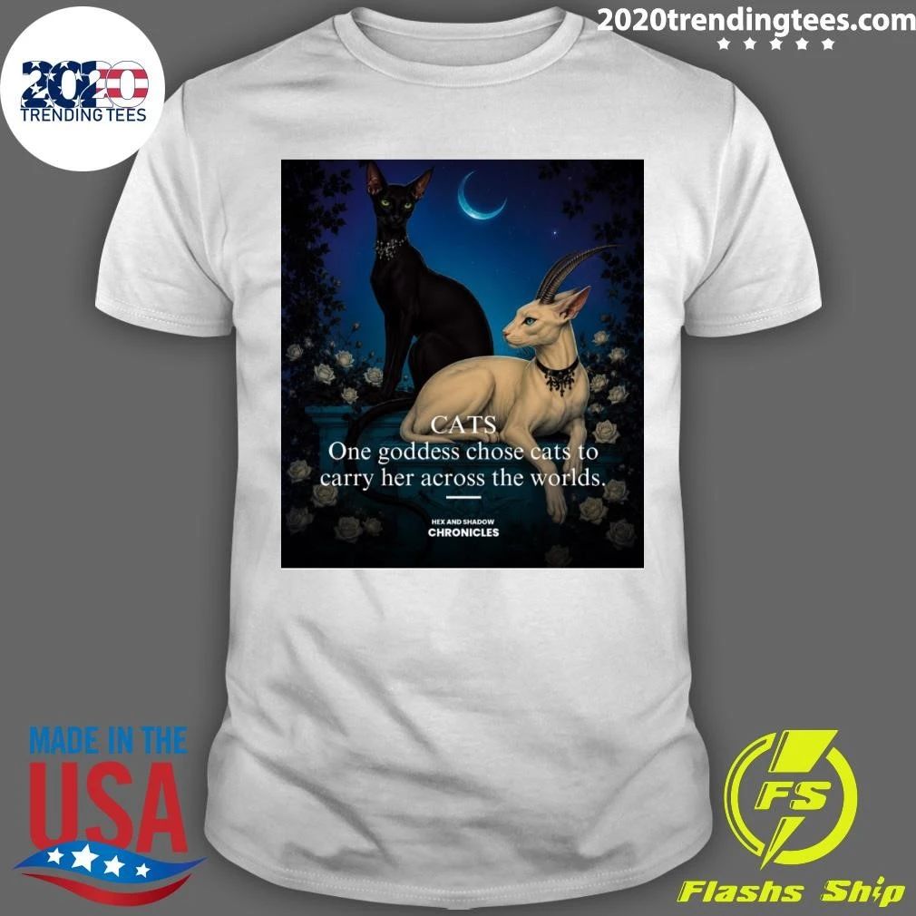 Cats One Goddess Chose Cats To Carry Her Across The World Shirt