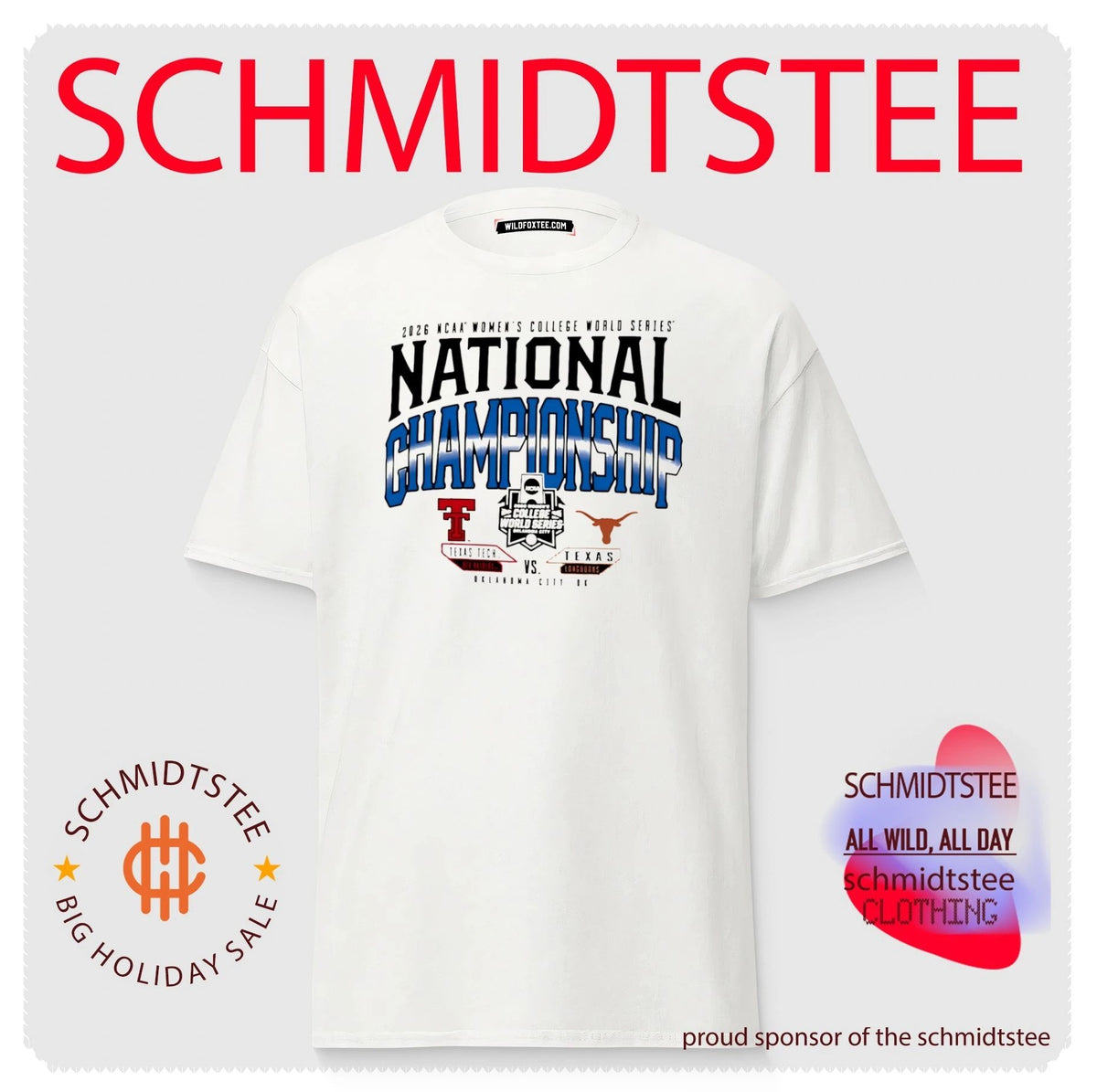Texas Tech vs Texas Longhorns 2026 Women’s College World Series National Championship shirt