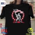 Patriotic American Flag Raising Soldier USA Pride Shirt