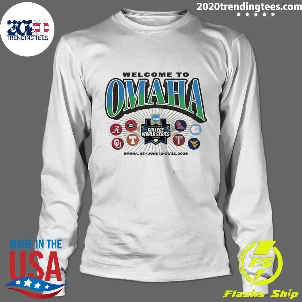 Welcome to Omaha Men’s College World Series June 12-22, 2026 NCAA Baseball Shirt