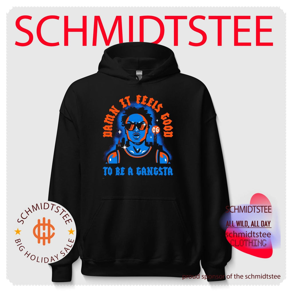 NY Knicks OG Anunoby damn it feels good to be a gangsta illustration shirt
