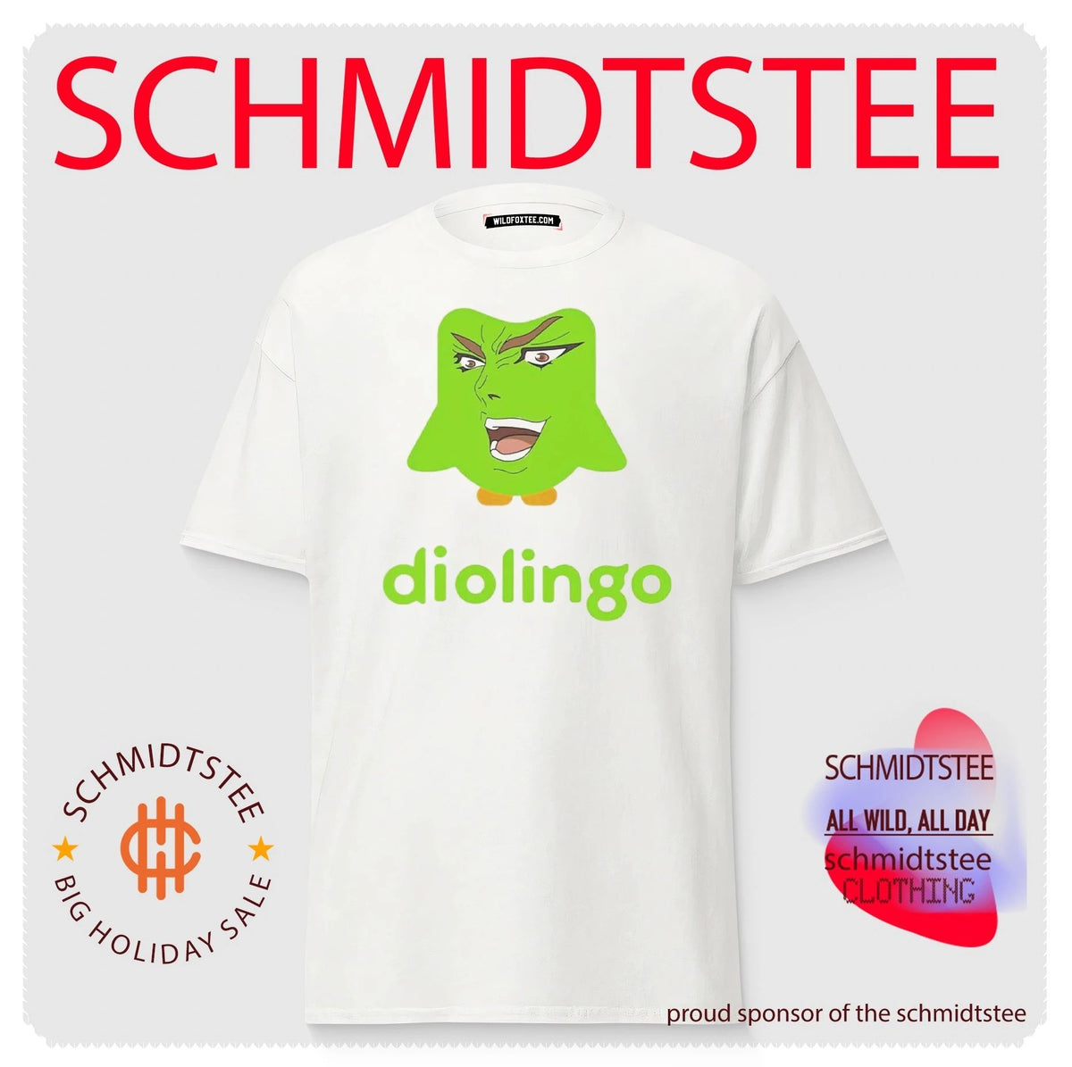 Diolingo Duolingo Owl Dio Brando Meme JoJo’s Bizarre Adventure shirt