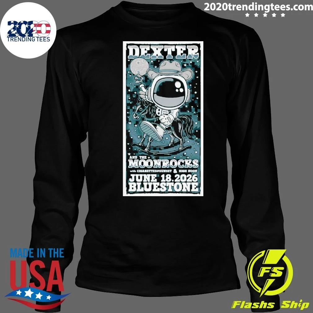 Dexter and The Moonrocks With Cigarettes Sunset & High Noon June 18.2026 Bluestone Shirt