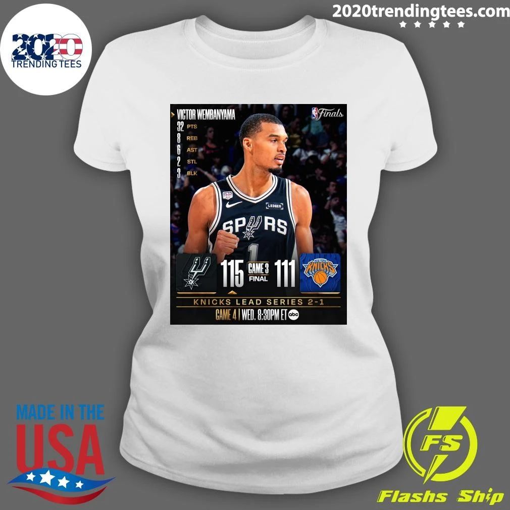 Victor Wembanyama Knicks Lead Series 2-1 NBA Finals game at Madison Square Garden Shirt