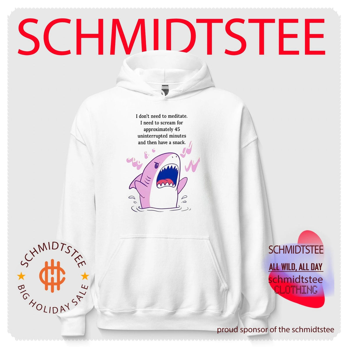 Shark I don’t need to meditate I need to scream for approxomately 45 uninterrupted minutes shirt
