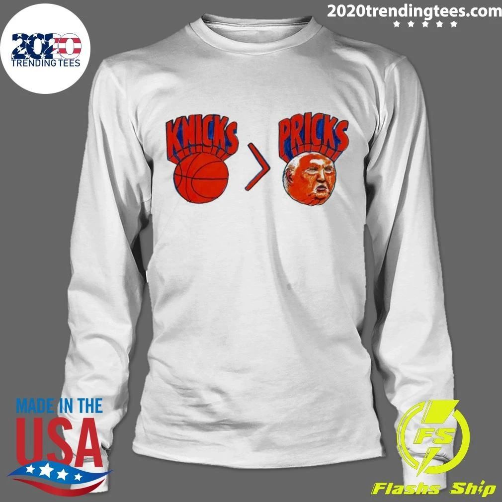 Basketball Team And Donald Trump Satirical Illustration Knicks Pricks Shirt