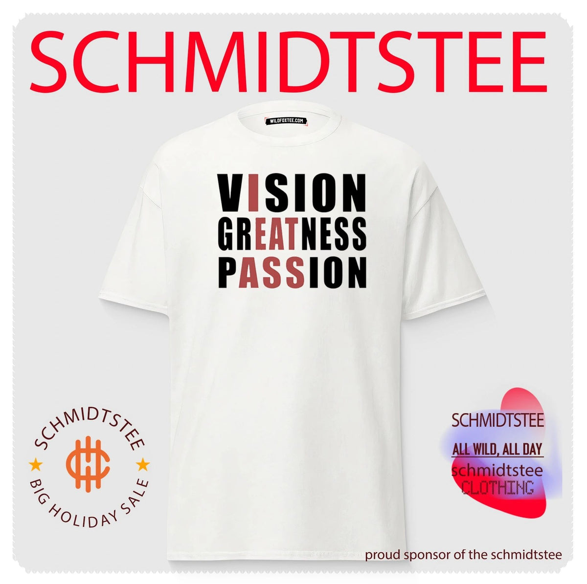 Vision Greatness Passion inspirational motivational shirt