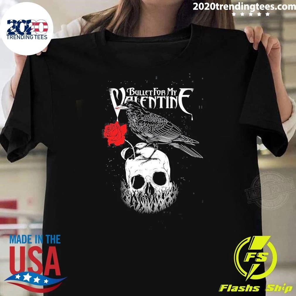 Crows and Human Skulls Bullet For My Valentine Oversized Shirt