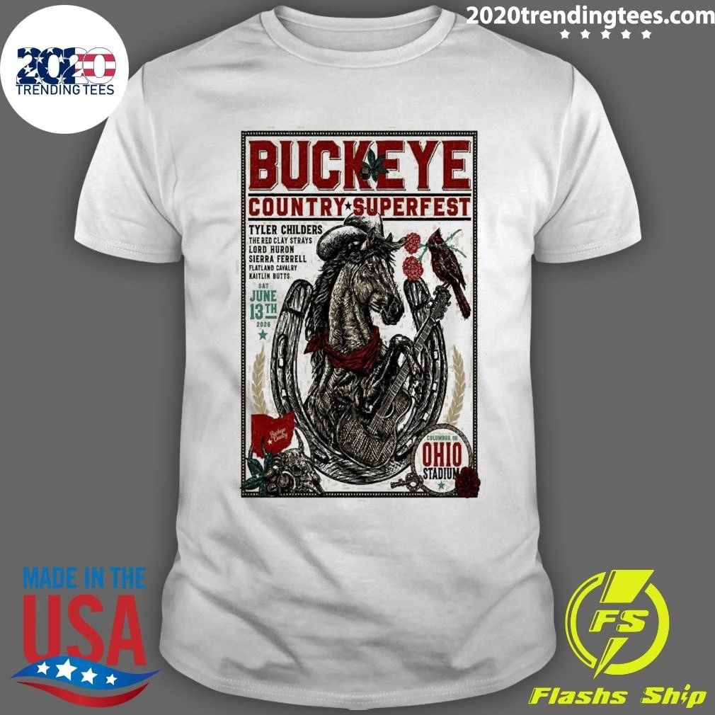 Buckeye Country Superfest Columbus June 13 2026 Ohio Stadium Shirt