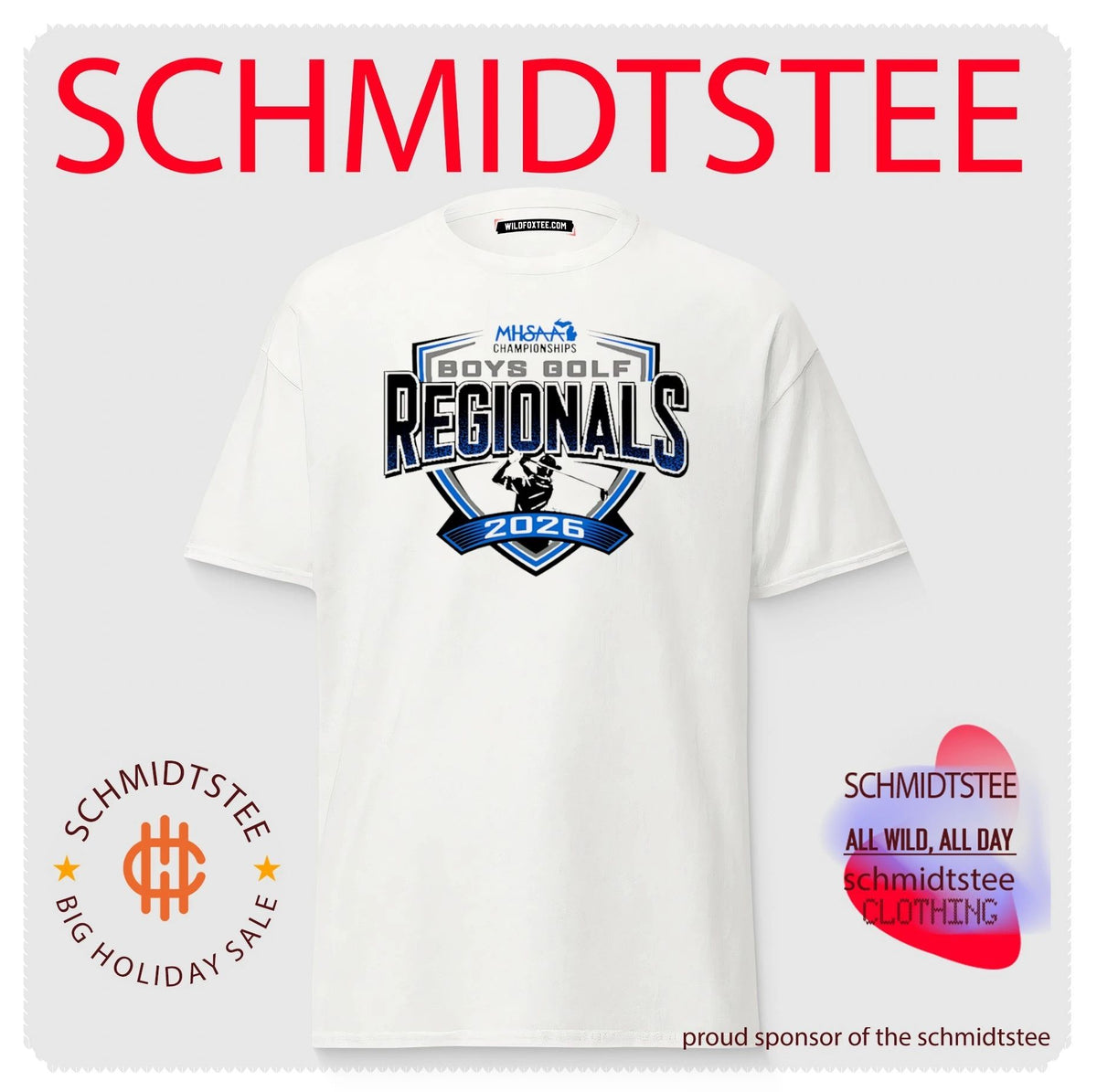 2026 MHSAA Boys Golf Regionals logo shirt
