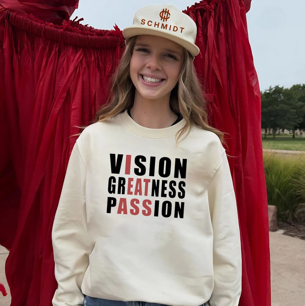 Vision Greatness Passion inspirational motivational shirt