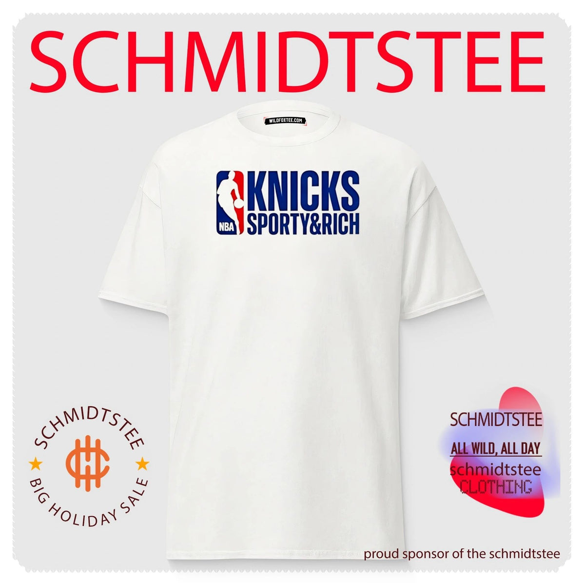 Knicks x Sporty And Rich NBA logo shirt