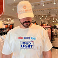 Red White And Bud Light 4th Of July Shirt
