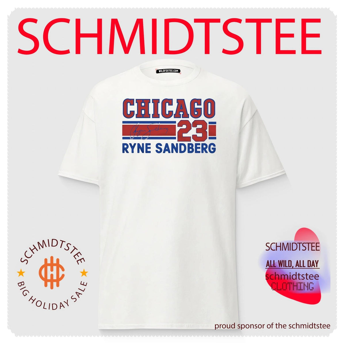 Chicago Cubs Ryne Sandberg Signature Name & Number shirt